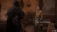 You can bribe the barwoman to learn of an alternative entrance to the brothel if your charisma is lower than 2.