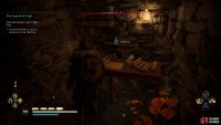 You can find and collect the clue from behind the door in the tomb.
