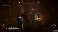 Be sure to take the key from the table before you reach the cauldron.