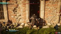 Enter the church by breaking a window on the ground floor.