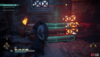 Inspect the textiles in the Trade Depot.