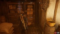 Move the barricades in the house to find the locket.