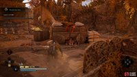 Take the mushrooms and then move to the left of the cart while crouched.