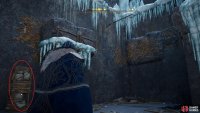 Move the pillar near the rocks to gain access to the platform where the chest is located.