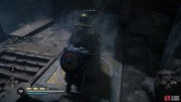 Push the pillar through the door and place it on the eastern pressure plate.
