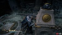 Drag the stone pillar to the western pressure plate.