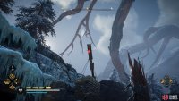 Shoot the link on the crane to send the cargo crashing to the ground.