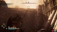 Shoot the ladder links to gain access to the inner walls.