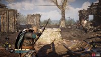 You can shoot the barrier at the top of the well and then climb down.