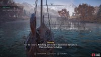 You can smash through the wooden blockades in the river.