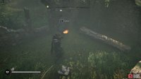 Speak with the bandits in the ruins to confront them.