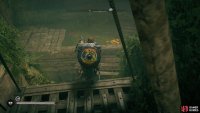 Stand on the platform and wait for it to drop before you jump back into the main chamber.