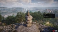 Stack the stones until they reach the required threshold, then validate their position to complete the mystery.