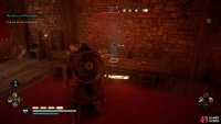 Take the documents from the table on the middle floor.