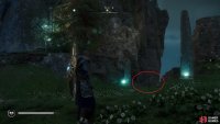 Walk down the path northwest of the teleportation device.