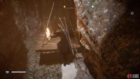 Carry on along the cave system to reach the chest. 