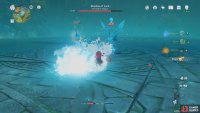 Cranes attack from range with torrential waves aimed at you, dodge to the side to avoid