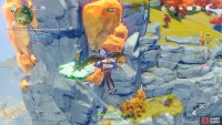 use the updraft to land onto the vertically moving platform with the totem on it
