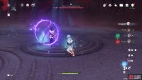Step back when Ei spins her spear around to avoid a shockwave. 