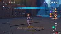 destroy the wall of rocks with an Elemental Skill