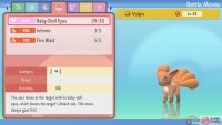 A Vulpix with the Egg Move Baby-Doll Eyes.
