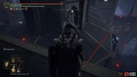 Jump over to the curved roof opposite the ladder and drop down the scaffolding.