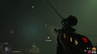 Use the grapple point at the back of the ship to reach the cannon
