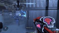 You can hide from the Hunters in the nearby circular structures as you throw grenades, reload, or recover shield.