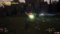 Wind Blast will display a faint green line on the floor which is where Aruna will fire the ball of wind.