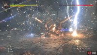 It is actually possible to dodge through it, if you time your evade right.