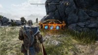 Detonate all three spears at once by pressing triangle to open the chest.