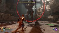 The red circle indicates incoming multiple blobs of damage that you&rsquo;ll need to dodge away to the side from.