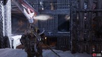 Go through the open cell with the broken wall and swing up to the Legendary Chest from here.