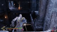 Jump down to lower levels using the Draupnir Spear mechanism.