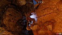 Climb the wall after the collapse to reach a new area