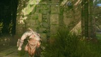 You will need to climb this nearby wall first, to the top of some ruins