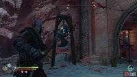 then run to the Nornir Chest, opposite which is a second rune gong.