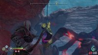 Climb a ledge and strike the panels above a hanging twilight stone to turn it,