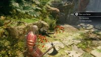 You can grab this Lore Scroll after creating the bridge in the center
