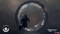 After flying through enough of the lights, the structure at the center of the room will become a circle that you can fly through.