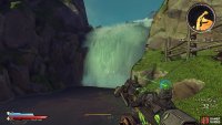 and go through the waterfall 