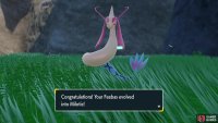 Feebas will evolve into Milotic as soon as it&rsquo;s traded over.