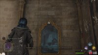 Use Accio on the painting to reveal a door.