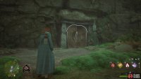 You need to use the Accio spell to open the doors to the cave.