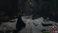Blast away the rocks with !Confringo to the left of the rune door