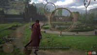 After picking up a school Broom, fly through the hoops to progress the lesson.