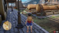 Hiding behind logs on the Dock One area.