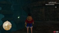 Once you destroy the metal gate with Zoro, there&rsquo;s a cube floating over the opposite cliff.