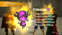 When a character levels up you are shown the stats improvement on the right.