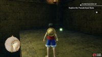 Follow the optional door to the north, and explore the passage with Chopper and Luffy for this Thunder Head Ruin Cube location.